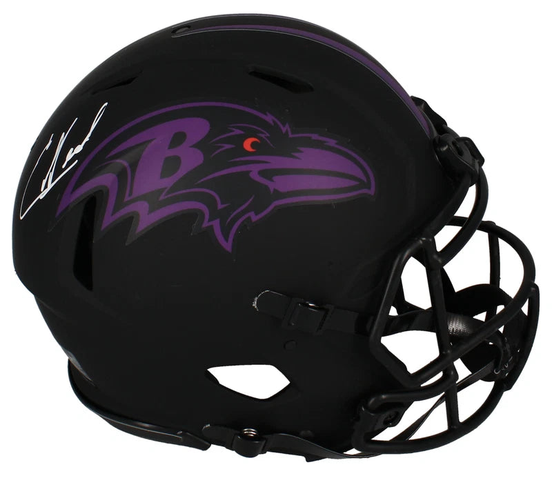 Ed Reed Autographed Baltimore Ravens Eclipse Speed Authentic Helmet Beckett Witnessed