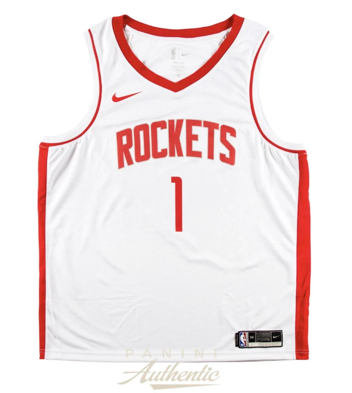 Amen Thompson Autographed Houston Rockets White Nike Association Edition Swingman Jersey Panini