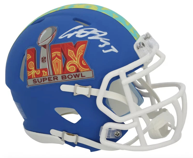 Cooper DeJean Philadelphia Eagles Autographed (White Ink) Super Bowl LIX Speed Logo Mini Helmet Fanatics