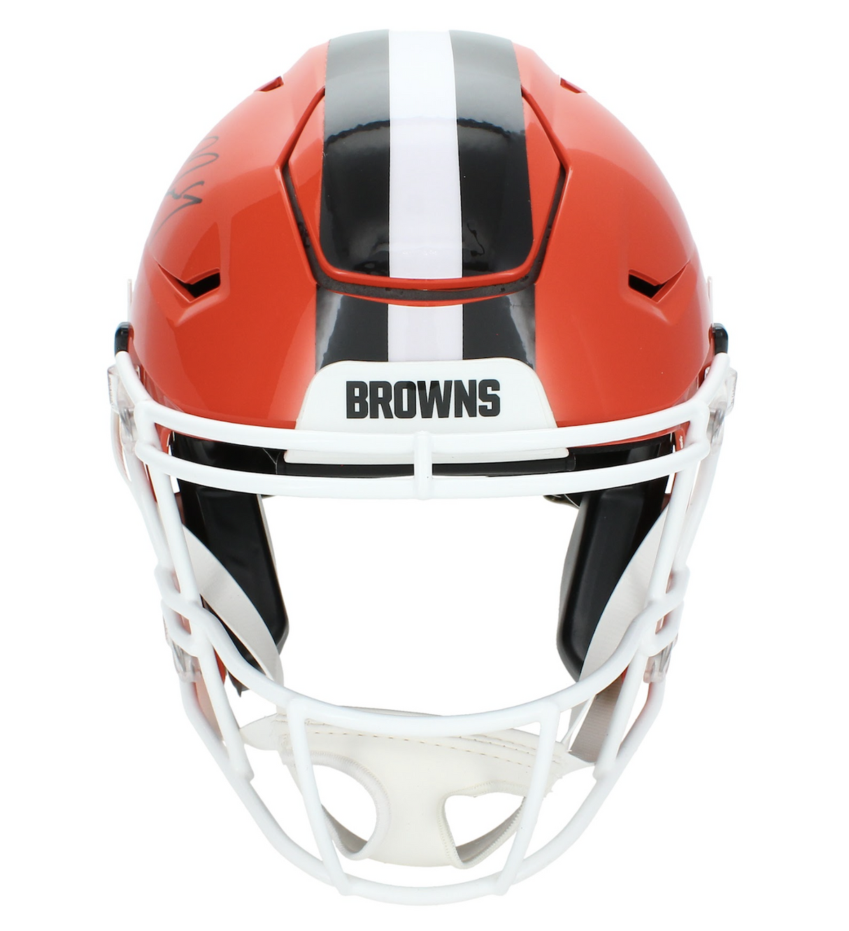 Jerry Jeudy Autographed Cleveland Browns Speedflex Authentic Helmet Beckett Witnessed