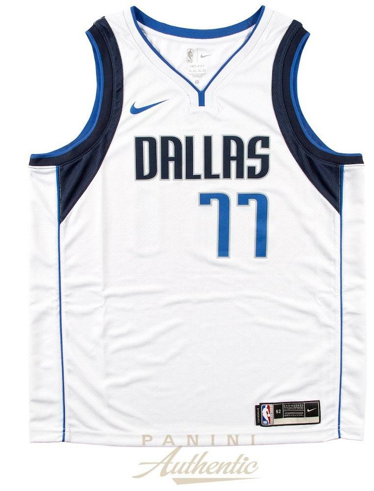Luka Doncic Autographed Dallas Mavericks White Nike Swingman Jersey Panini