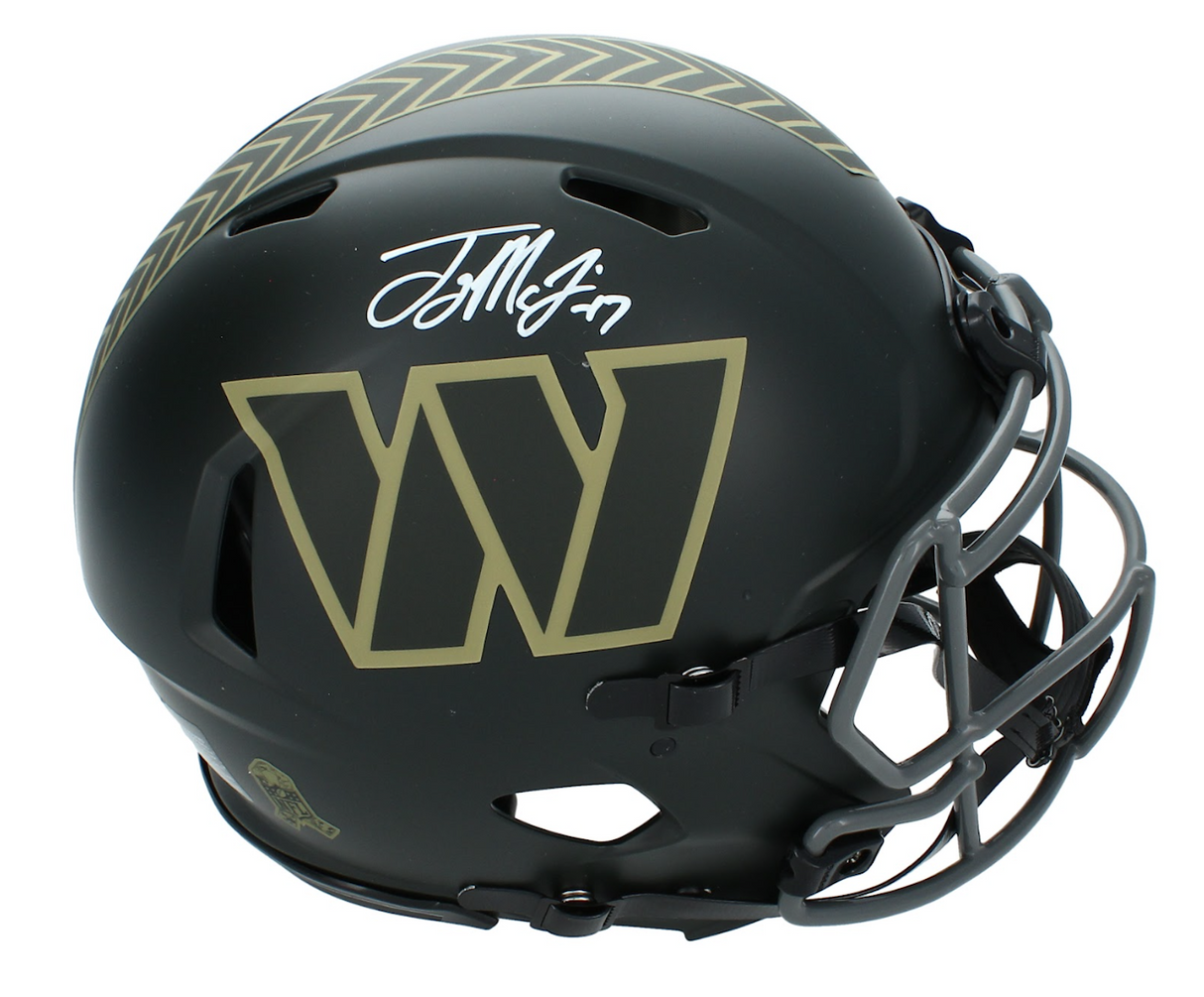 Terry McLaurin Autographed Washington Commanders 2025 Salute to Service Speed Authentic Helmet Beckett Witnessed