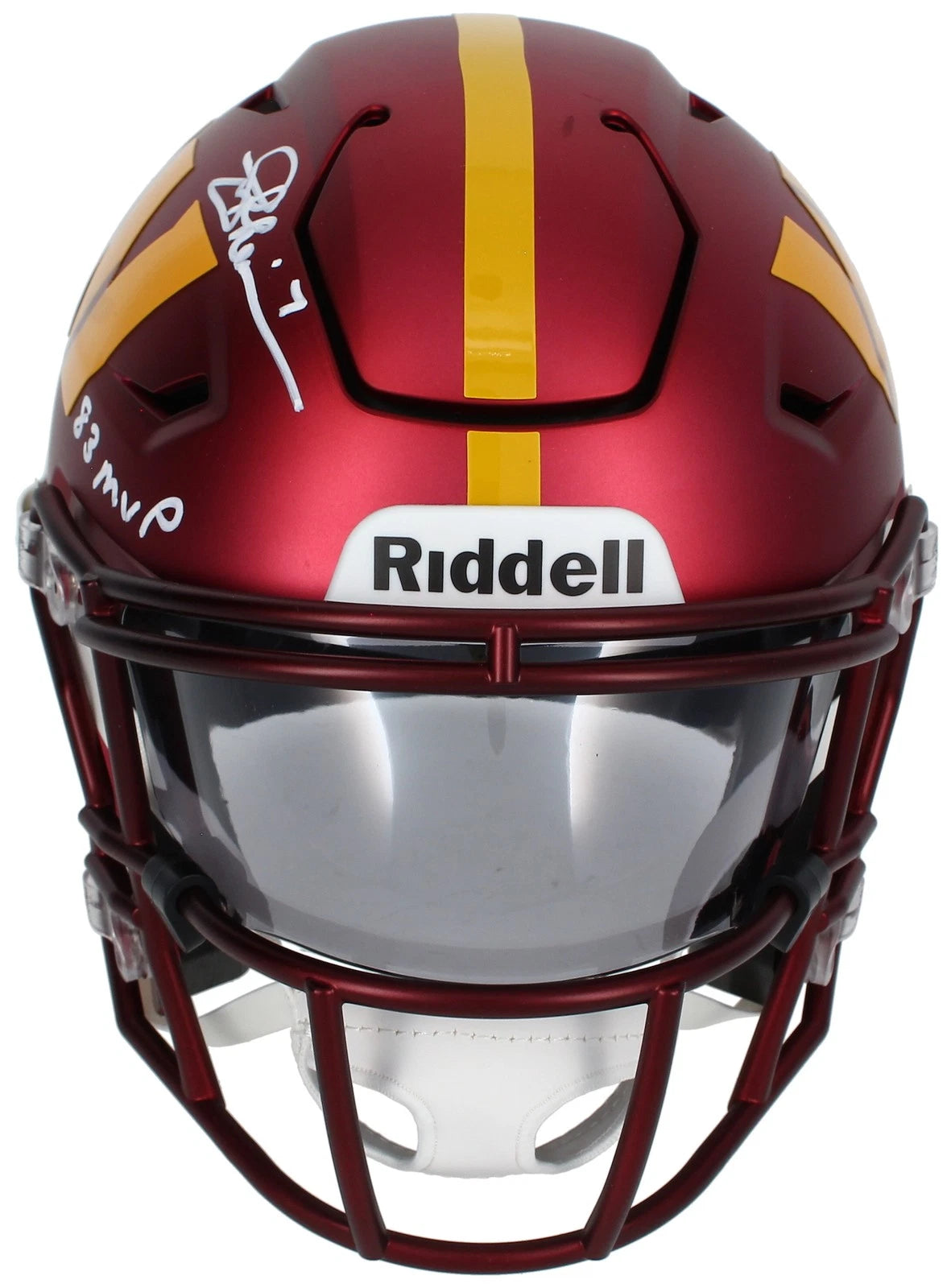 Joe Theismann Autographed/Inscribed "83 MVP" Washington Commanders Speedflex Midi Helmet Beckett Witnessed