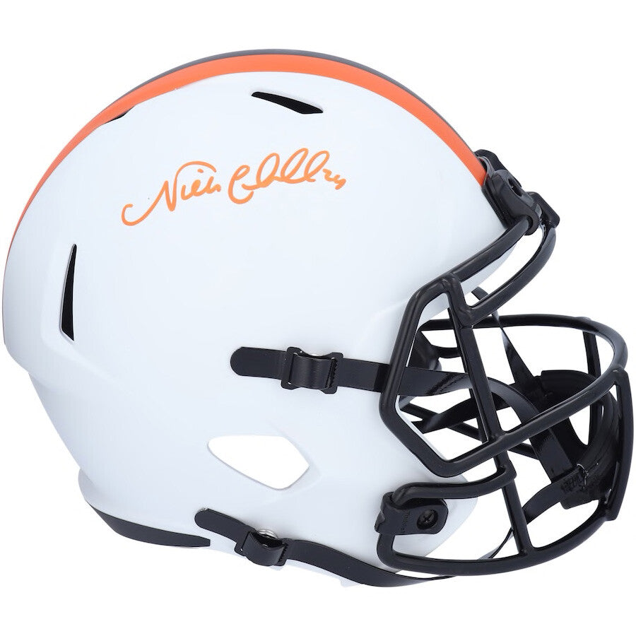 NICK CHUBB Autographed Cleveland Browns Lunar Eclipse Full Size Helmet FANATICS
