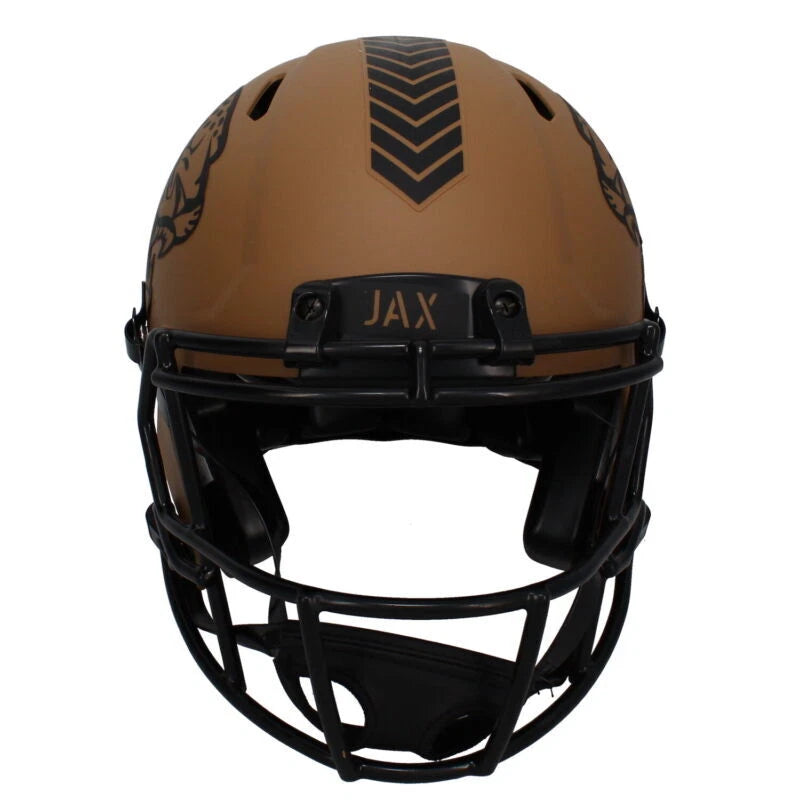 Trevor Lawrence Autographed Jacksonville Jaguars 2023 Salute to Service Speed Authentic Helmet Fanatics