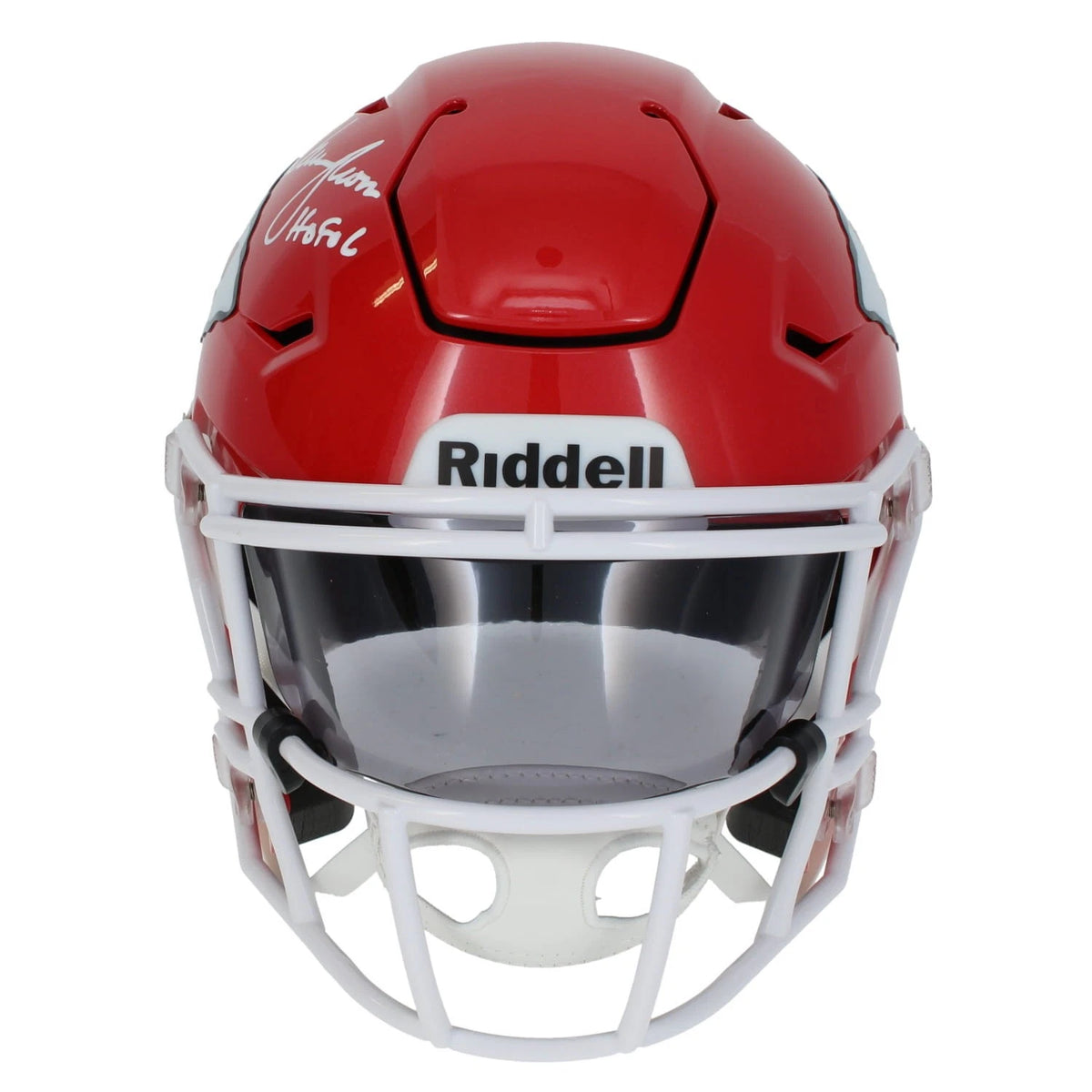 Warren Moon Autographed/Inscribed "HOF '06" Kansas City Chiefs Speedflex Midi Helmet Beckett Witnessed