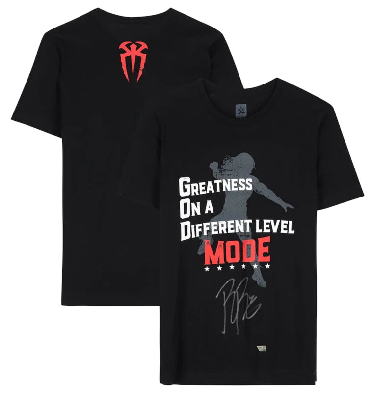 Roman Reigns Autographed WWE G.O.D. Mode T-Shirt Fanatics