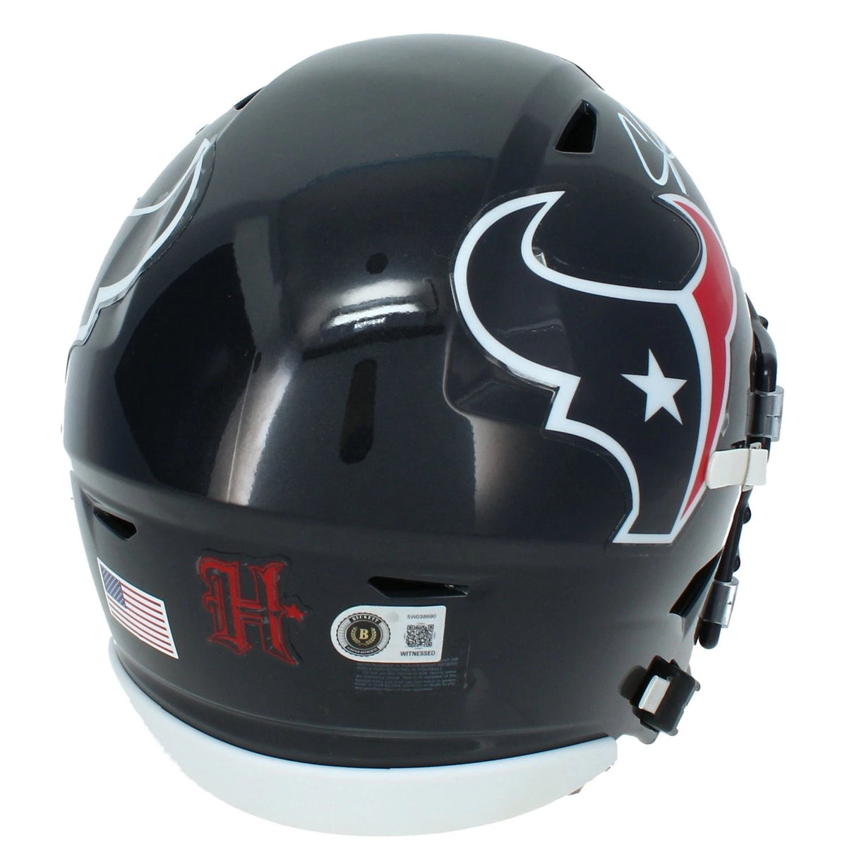 Andre Johnson Autographed Houston Texans Speedflex MIDI Helmet Beckett Witnessed