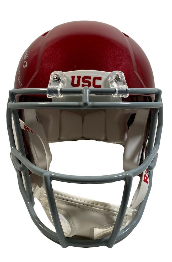 CALEB WILLIAMS Autographed/Multi-Inscribed "Fight On! Superman" USC Trojans Speed Authentic Helmet FANATICS LE 25/25