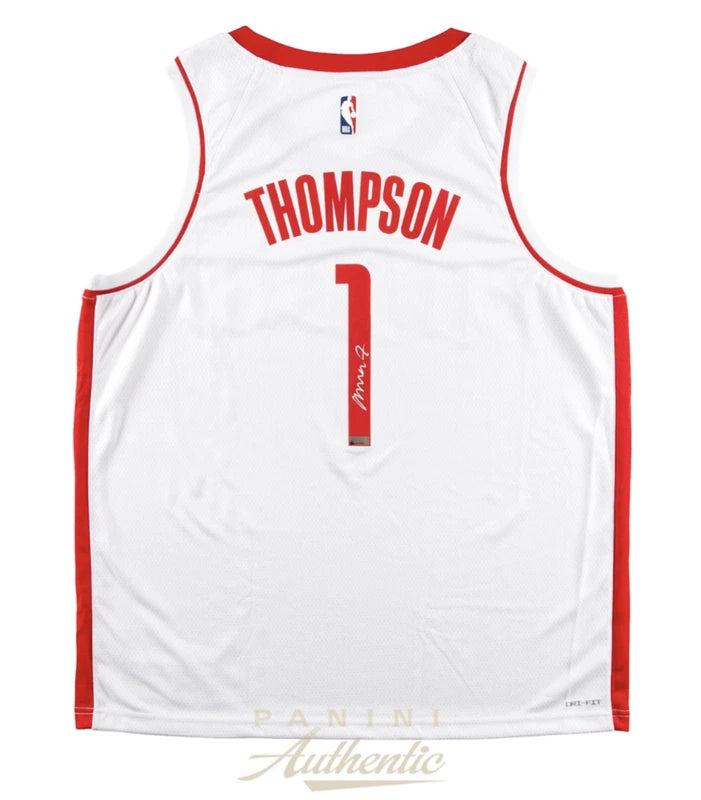 Amen Thompson Autographed Houston Rockets White Nike Association Edition Swingman Jersey Panini