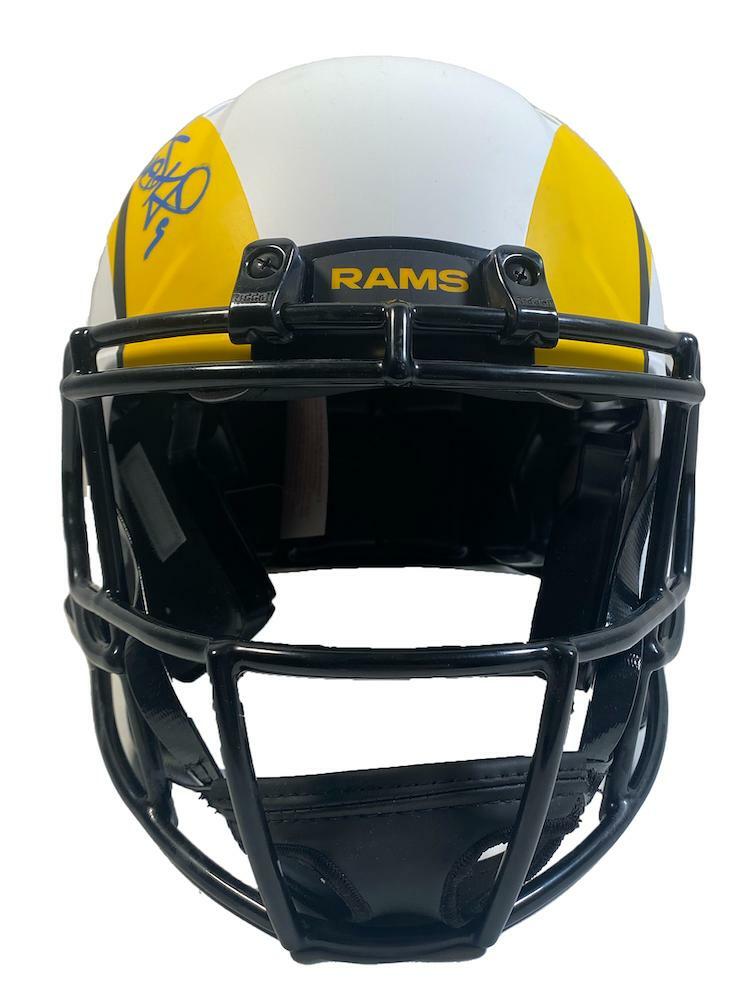 Matthew Stafford / Cooper Kupp Dual Autographed Los Angeles Rams Speed Lunar Eclipse Authentic Helmet Fanatics