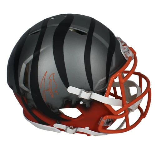 Joe Burrow Autographed Cincinnati Bengals Custom Flash Drip Speed Authentic Helmet Fanatics
