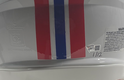 TOM BRADY Autographed/Inscribed "LET'S GO" New England Patriots Throwback Speed Authentic Helmet FANATICS LE 1/12