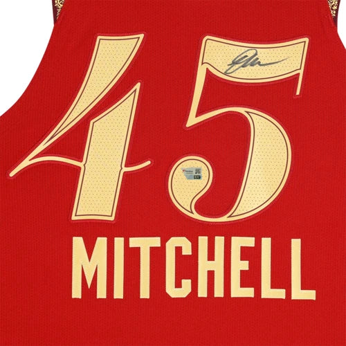 Donovan Mitchell Autographed Cleveland Cavaliers Wine Nike 2023-24 City Edition Swingman Jersey Fanatics