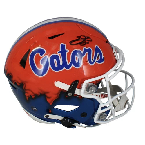 Emmitt Smith Autographed Florida Gators Custom Drip Speedflex Authentic Helmet Beckett Witnessed