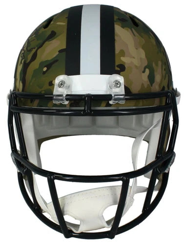 Rashid Shaheed Autographed (in Black) New Orleans Saints CAMO Speed Full Size Helmet Beckett Witnessed