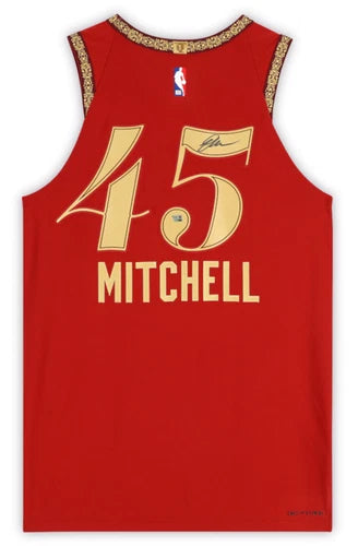 Donovan Mitchell Autographed Cleveland Cavaliers Wine Nike 2023-24 City Edition Swingman Jersey Fanatics