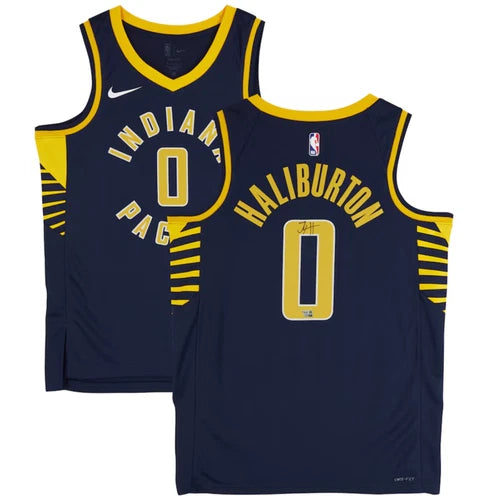 Tyrese Haliburton Autographed Indiana Pacers Nike Navy Icon Swingman Jersey Fanatics