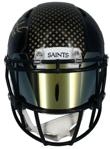 Rashid Shaheed Autographed New Orleans Saints Black 2022 Alternate Speed Authentic Helmet with Visor Beckett Witnessed