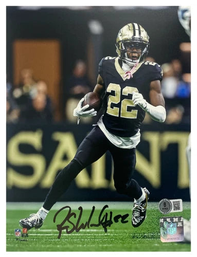 Rashid Shaheed Autographed New Orleans Saints Running 8" x 10" Photograph Beckett Witnessed