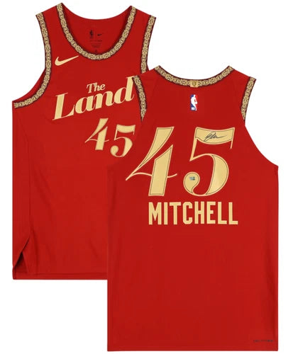 Donovan Mitchell Autographed Cleveland Cavaliers Wine Nike 2023-24 City Edition Swingman Jersey Fanatics