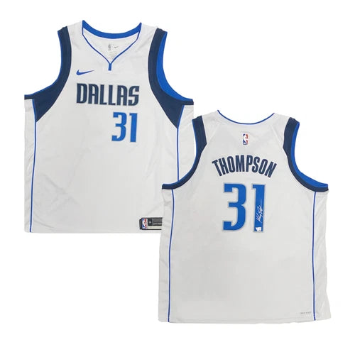 Klay Thompson Autographed Dallas Mavericks Nike White Association Edition Swingman Jersey Fanatics