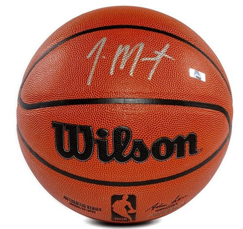 JA MORANT Autographed (In Silver) Memphis Grizzlies Wilson Indoor/Outdoor Basketball PANINI
