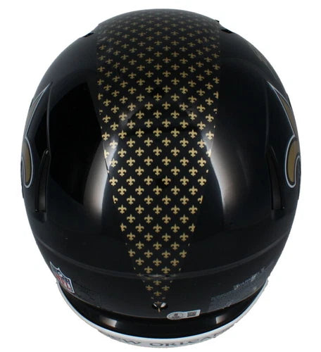 Rashid Shaheed Autographed New Orleans Saints Black 2022 Alternate Speed Authentic Helmet Beckett Witnessed