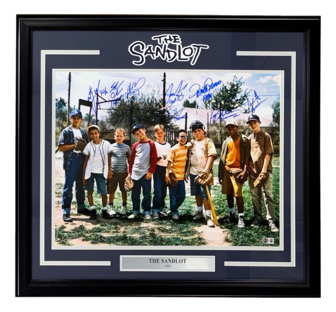The Sandlot Cast Signed Framed 16x20 Photo Patrick Renna Guiry 6 Others BAS