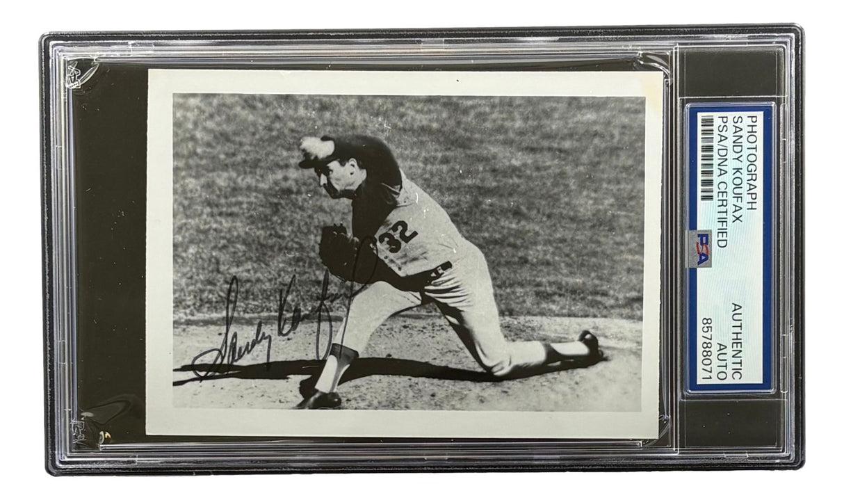 Sandy Koufax Signed 4x6 Brooklyn Dodgers Photo PSA/DNA 85788071