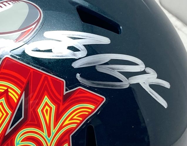 Saquon Barkley Signed Eagles Super Bowl 59 LIX FS Rep Speed Helmet PSA w/ Case