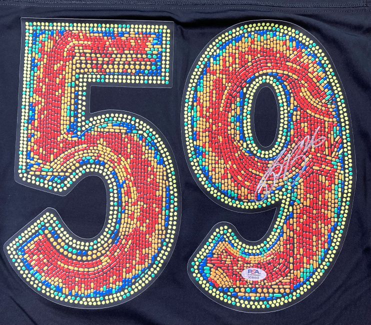 A Saquon Barkley Signed Eagles Super Bowl 59 LIX Nike Limited Jersey (PSA 3C89553) by Sports Integrity, featuring his autograph and PSA authentication sticker.