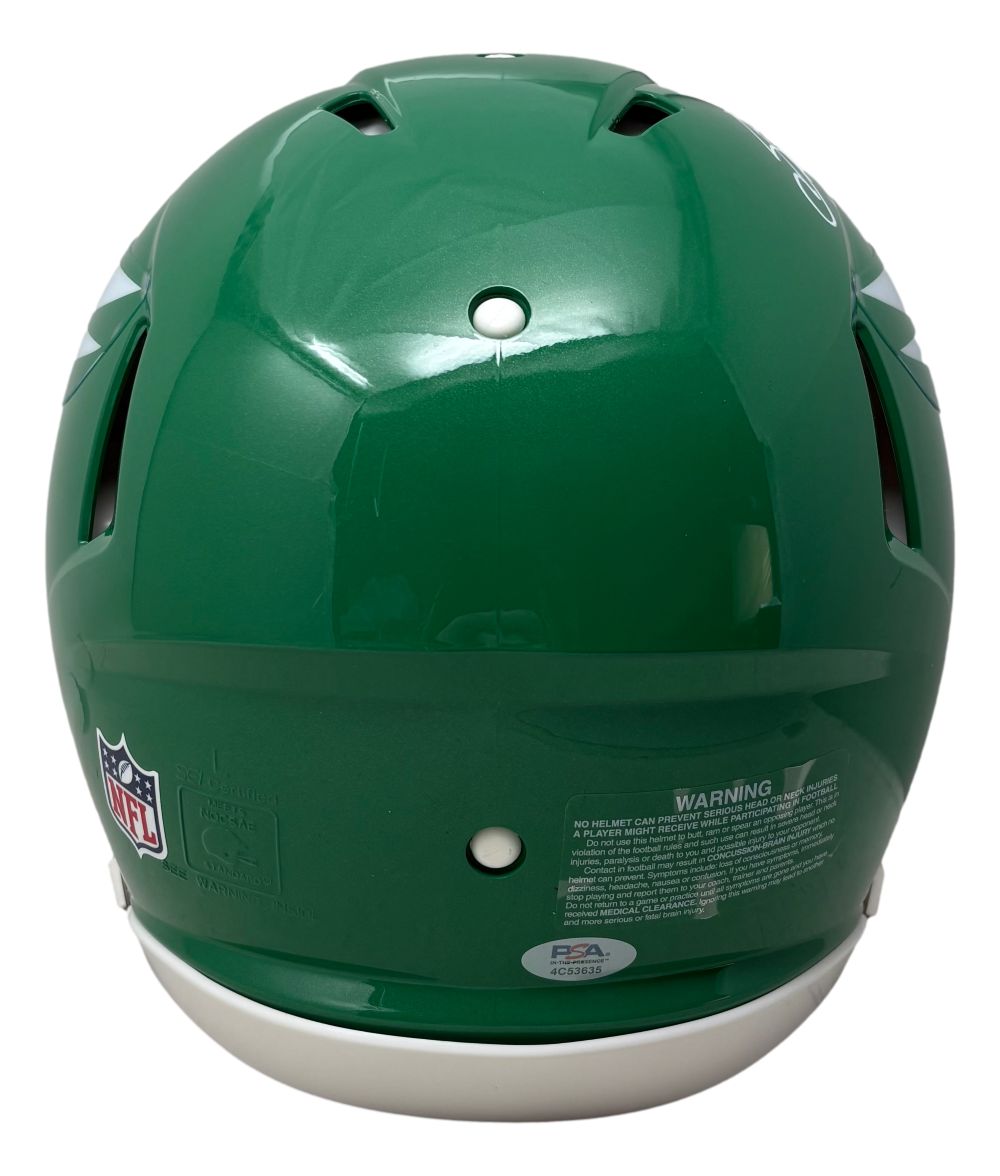 Saquon Barkley Signed Eagles FS Kelly Green Authentic Speed Helmet PSA/DNA