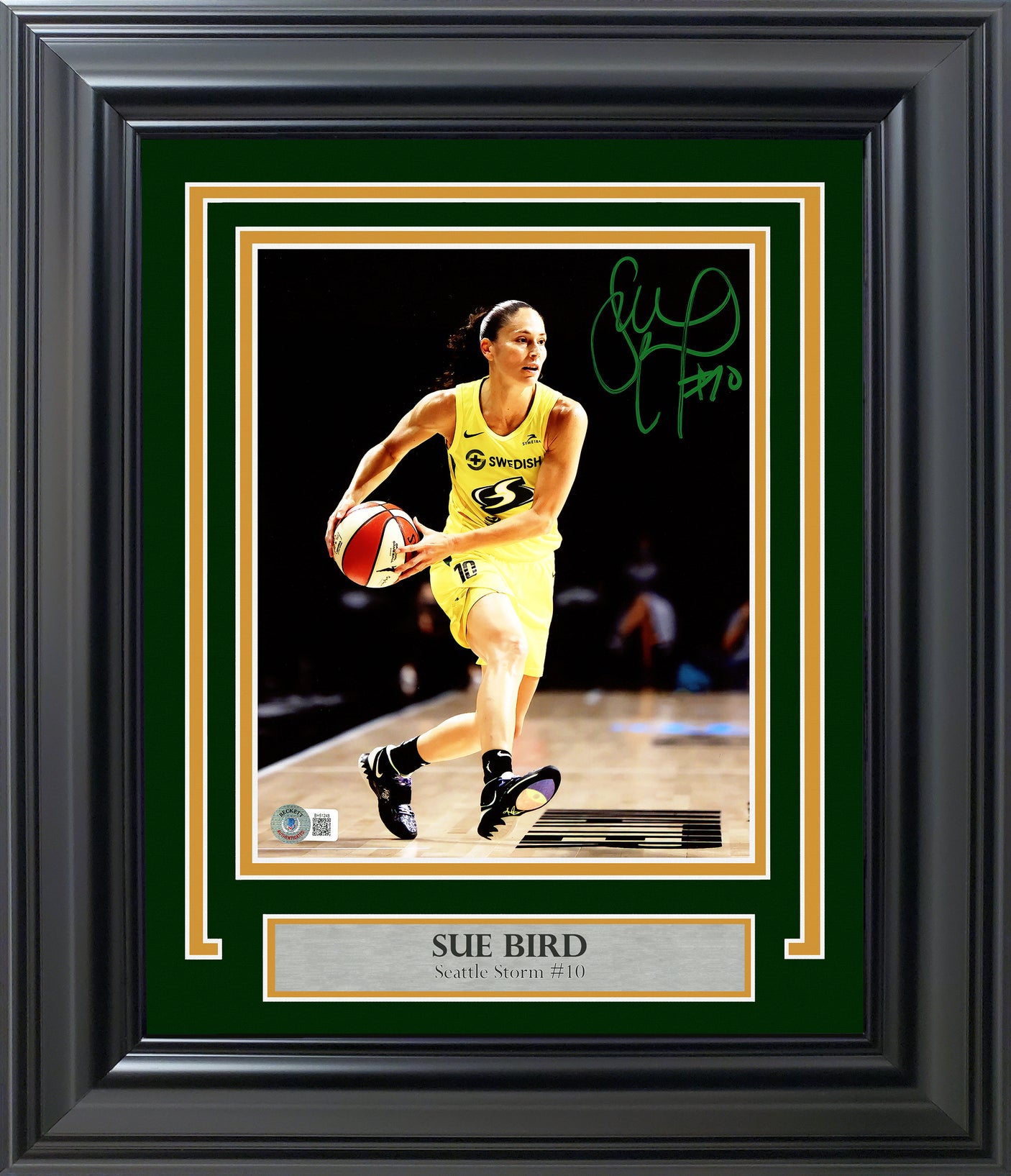 Sue Bird Autographed Framed 8x10 Photo Seattle Storm Beckett BAS QR Stock #220492