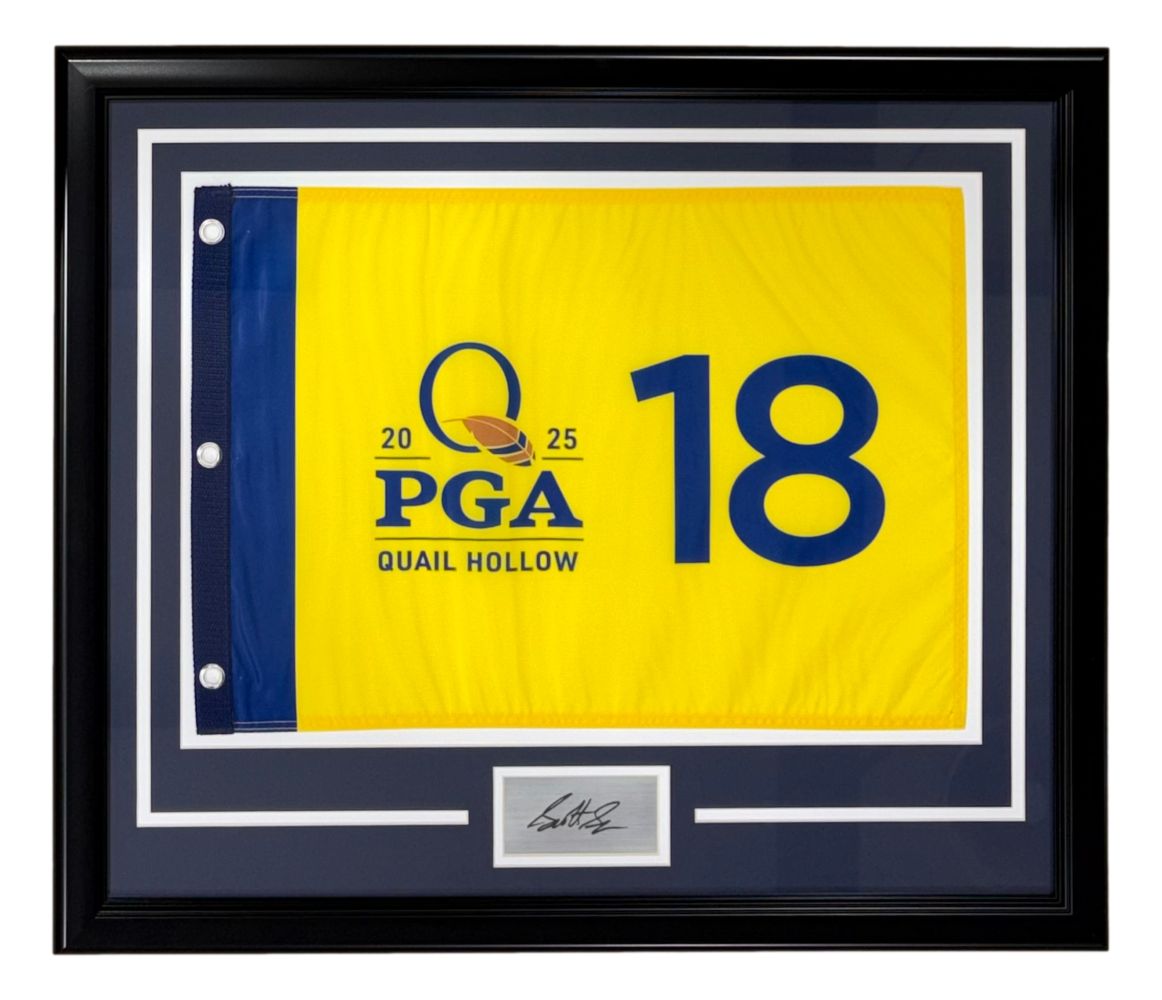 Scottie Scheffler Framed 2025 PGA Championship Flag w/ Laser Engraved Signature