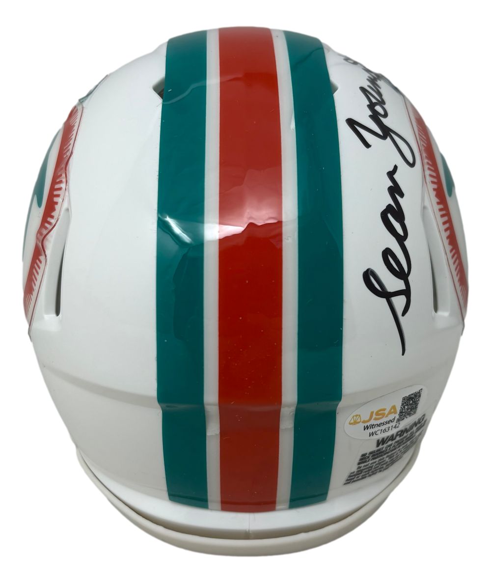 Sean Young Ace Ventura Signed Miami Dolphins Mini Speed Helmet Ray Finkle JSA QR