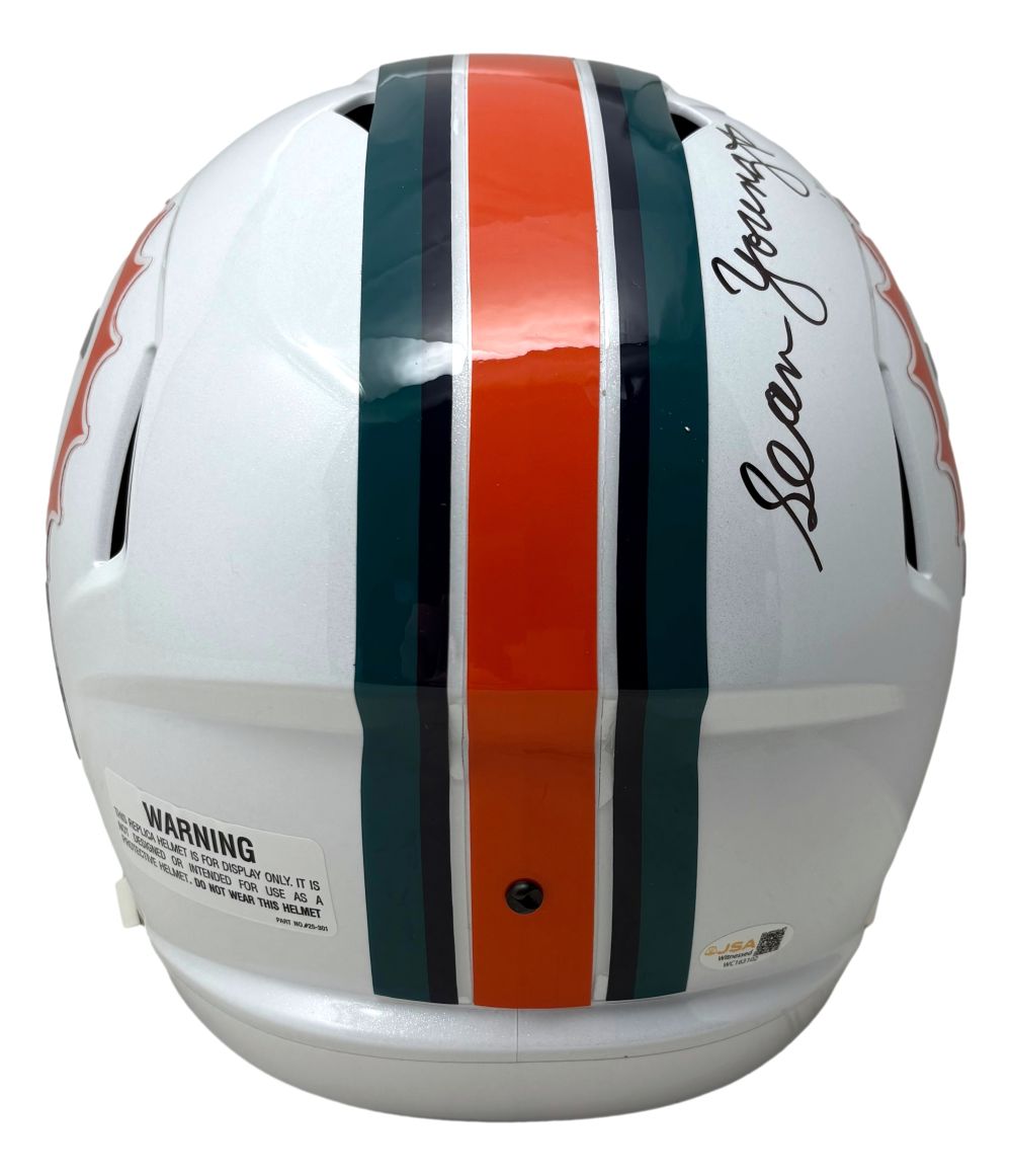 Sean Young Ace Ventura Signed Dolphins FS Replica Helmet Finkle Laces Out JSA QR
