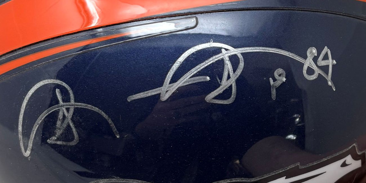 Shannon Sharpe Signed Denver Broncos Full Size Replica Helmet JSA