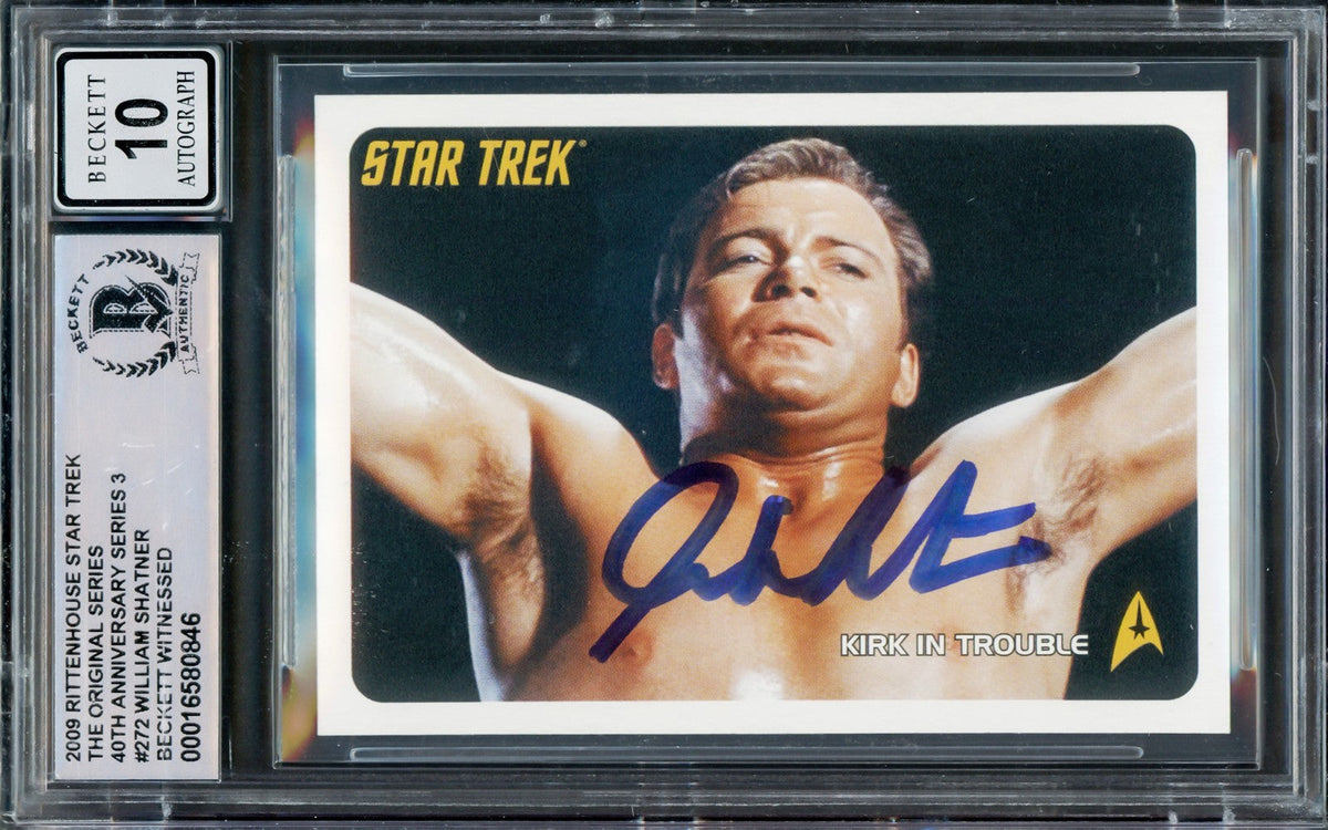 William Shatner Signed 2009 Rittenhouse Star Trek #272 Trading Card BAS