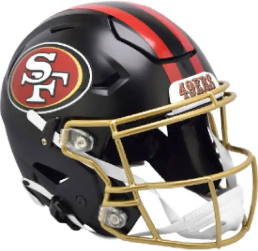 Unsigned San Francisco 49ers Black Rivalries SpeedFlex Authentic Full Size Helmet Stock #268305