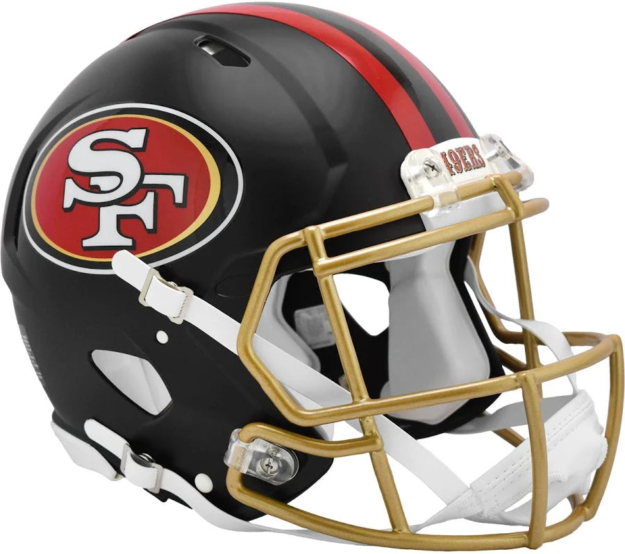Unsigned San Francisco 49ers Black Rivalries Speed Authentic Full Size Helmet Stock #268296
