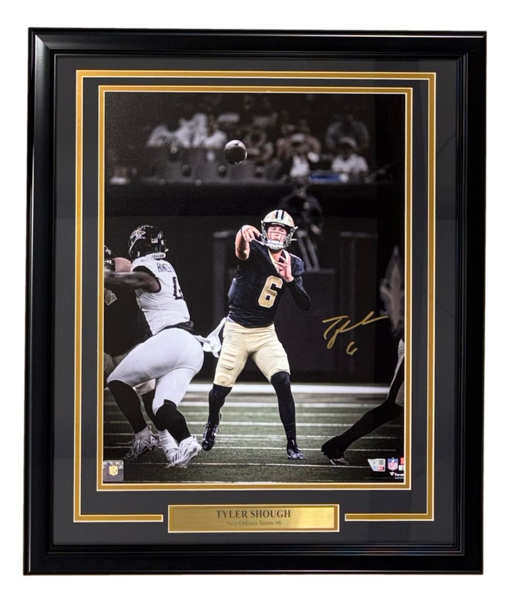 Tyler Shough Signed Framed 16x20 New Orleans Saints Photo Fanatics