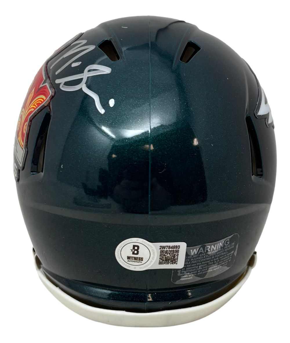 Nick Sirianni Signed Philadelphia Eagles Super Bowl 59 Mini Helmet BAS w/ Case