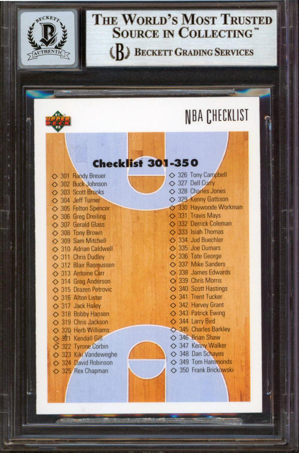 David Stern Signed 1991 Upper Deck #400 Card Auto Graded Mint 10! BAS Slabbed