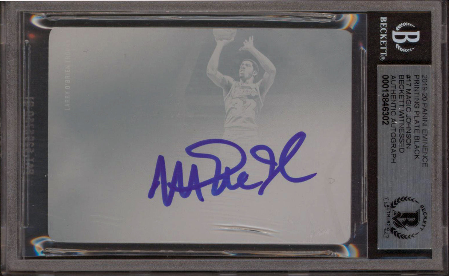 Lakers Magic Johnson Signed 2019 Panini Eminence PPB #17 Card Auto 10! BAS Slab