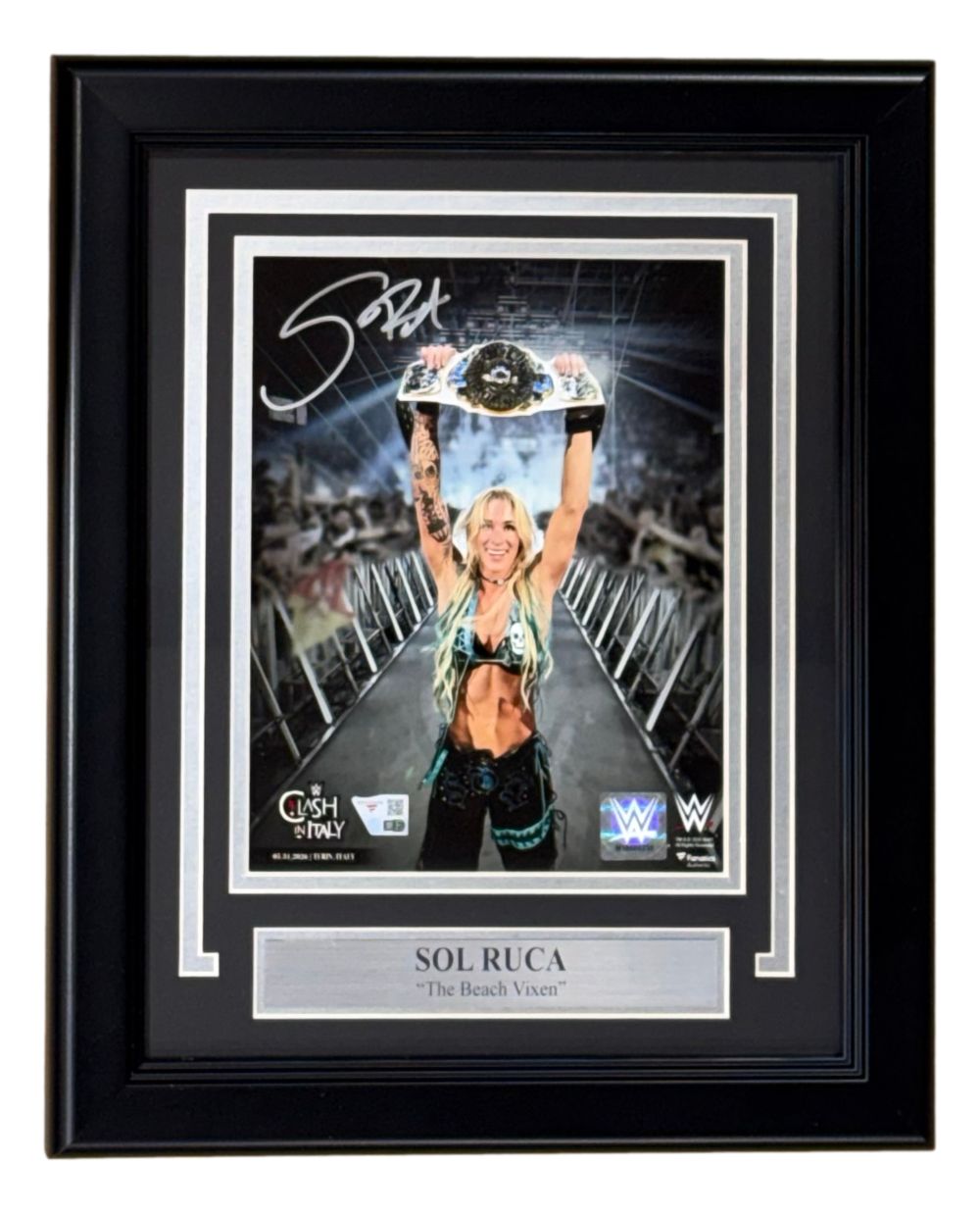 Sol Ruca Signed Framed 8x10 WWE Women's IC Champion Photo Fanatics