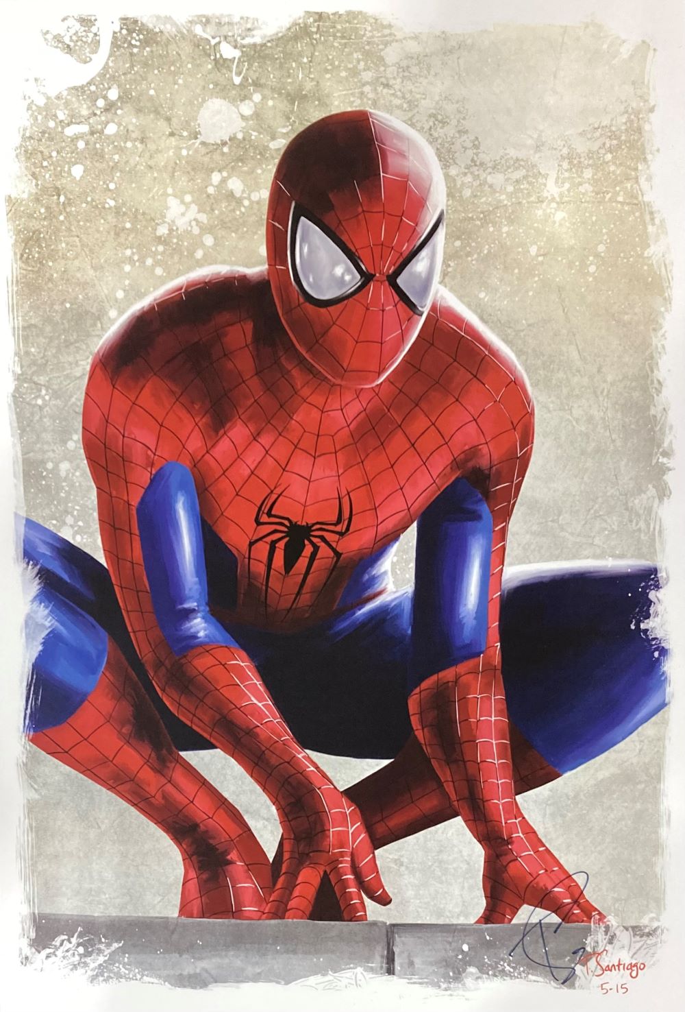 Spider-Man 13x19 Lithograph Signed by Tony Santiago