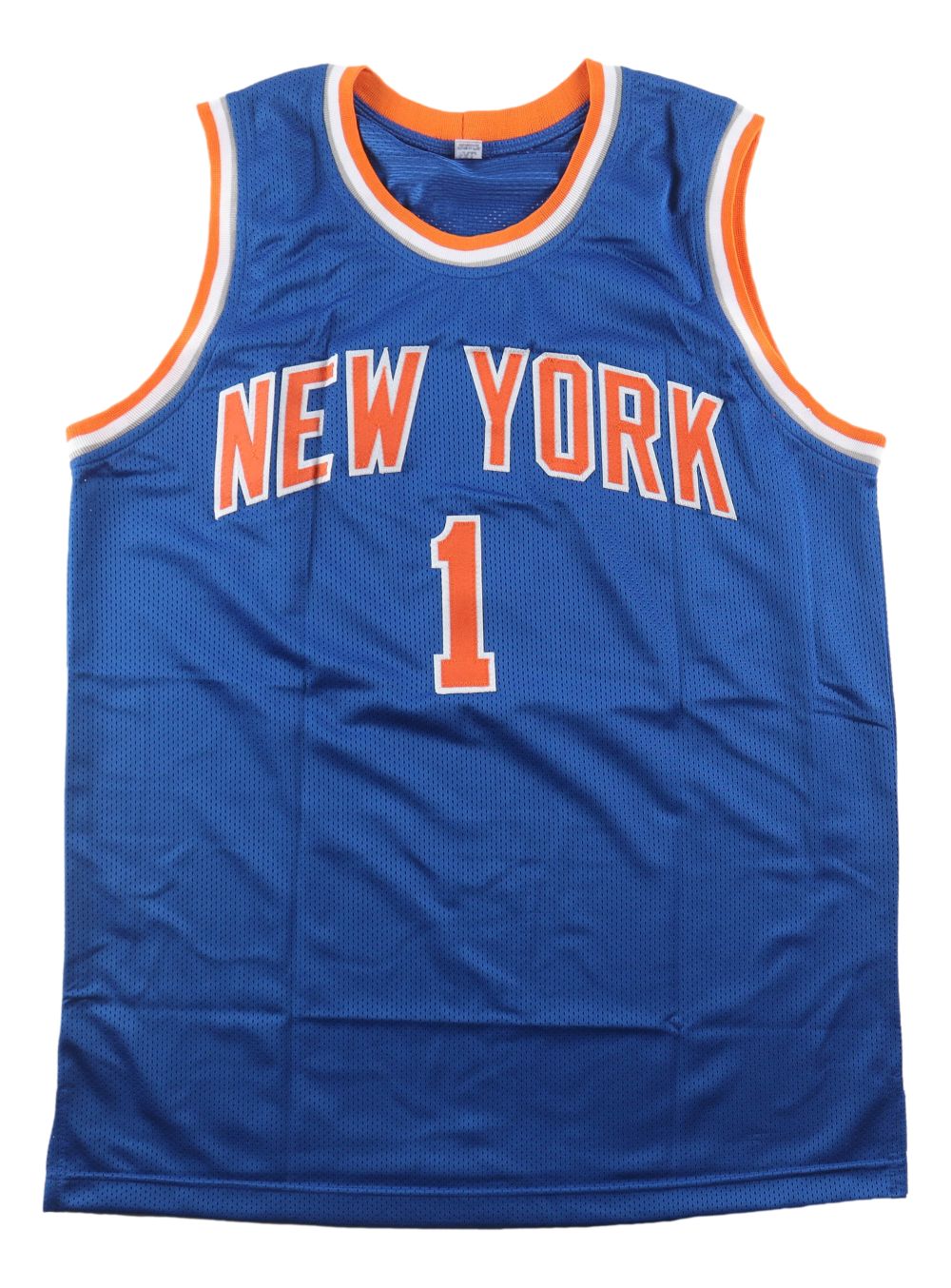 Spike Lee New York Signed Blue Basketball Jersey BAS
