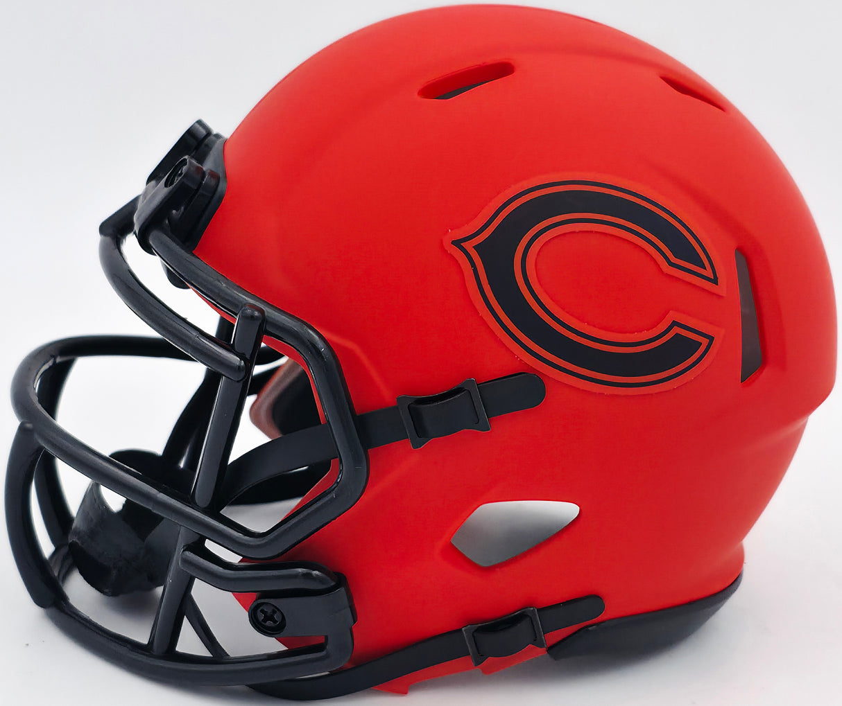 Dan Hampton Autographed Chicago Bears Rave Orange Mini Helmet "HOF 2002" Beckett BAS Witness Stock #249586