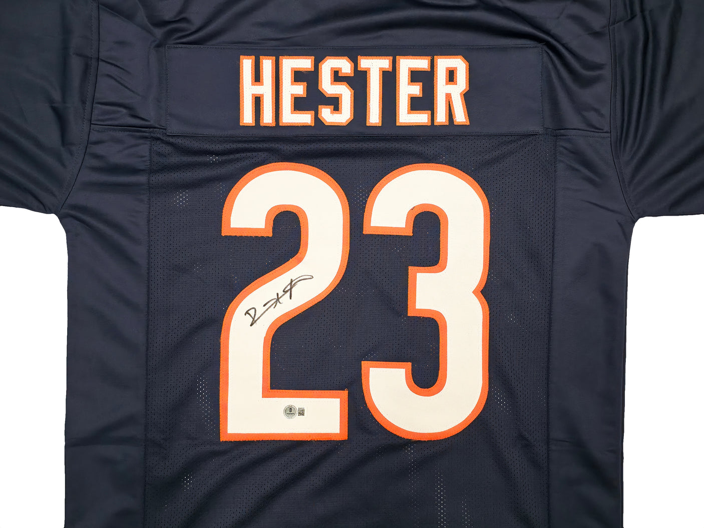 Chicago Bears Devin Hester Autographed Blue Jersey Beckett BAS QR Stock #250272